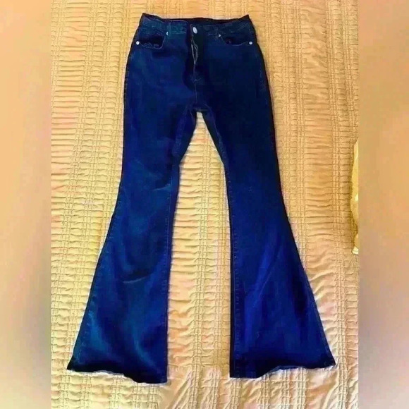 Denim - Black Flare Jeans Size L